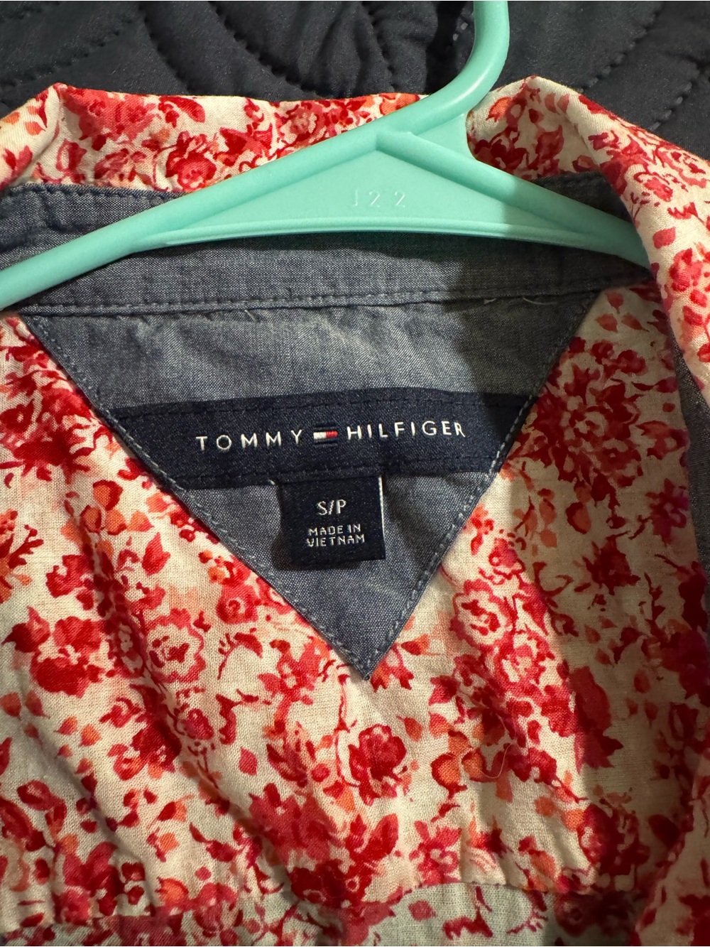 Tommy Hilfiger Cream Blouse with Red Floral Print